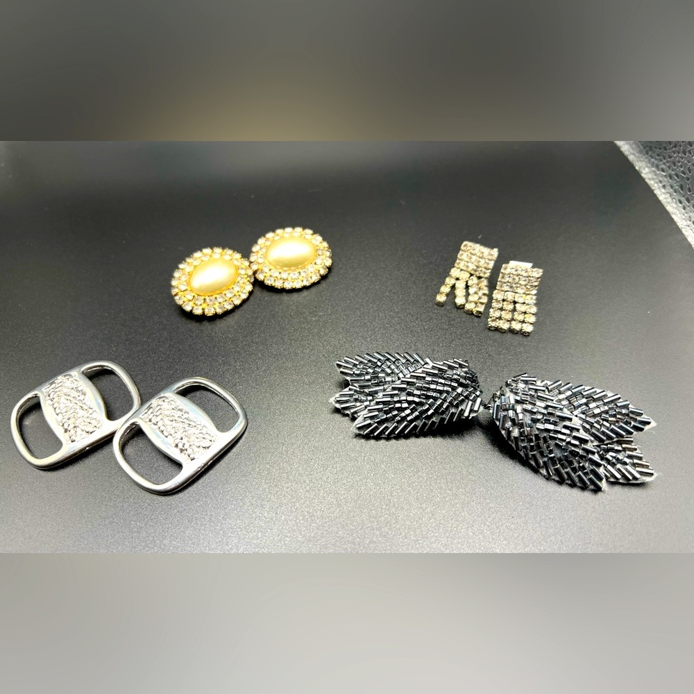 Vintage Rhinestone Shoe Clips Accessory (4 pairs)